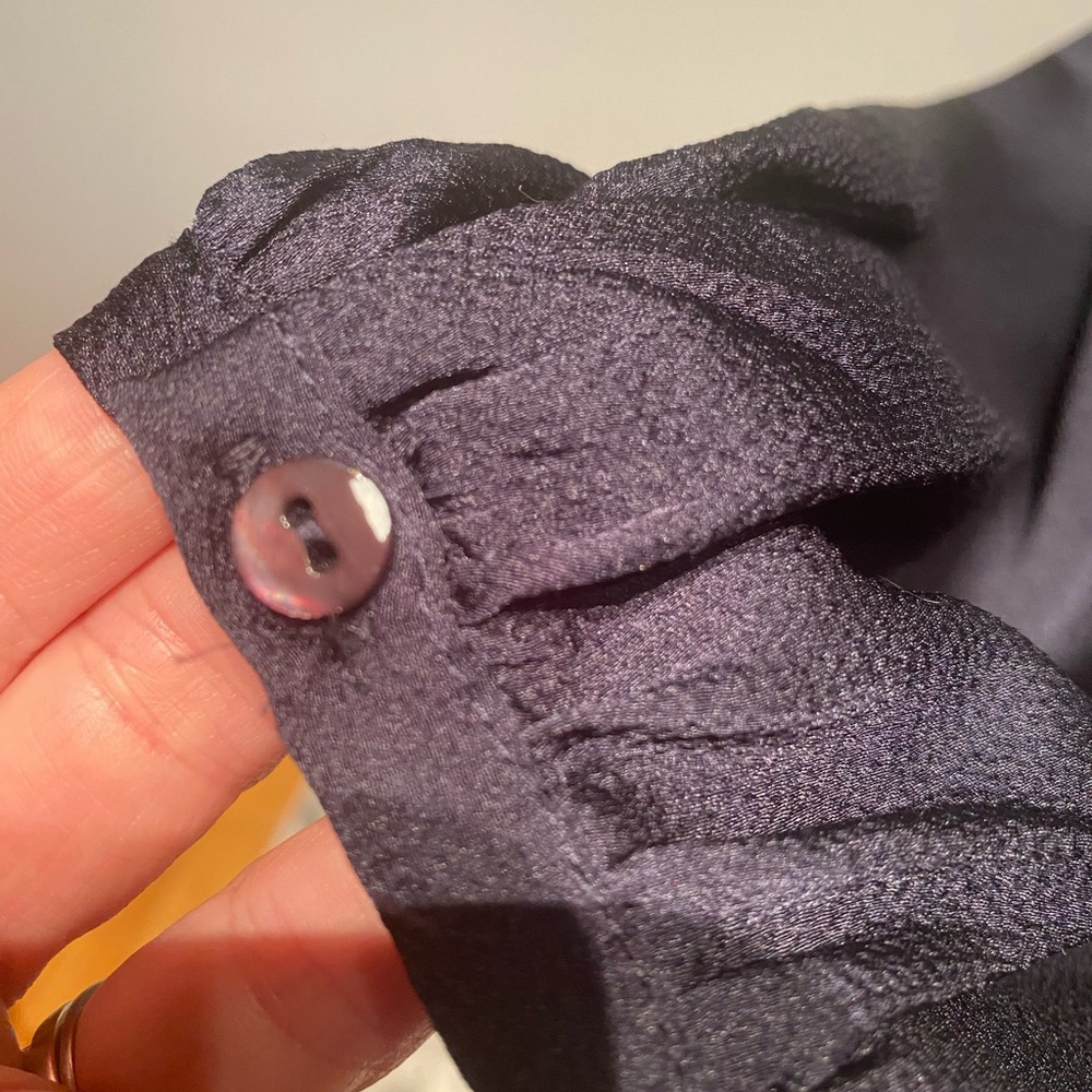 Soaked in Luxury Navy Long Sleeve Wrap Dress (Small) - Picture 12 of 12